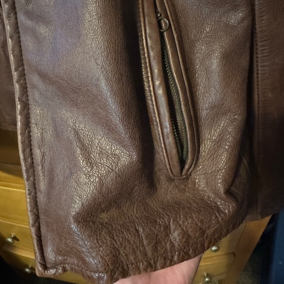 SCHOTT Vintaged Cowhide Café Racer Leather Jacket 654 XL - Picture 9 of 14